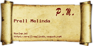 Prell Melinda névjegykártya